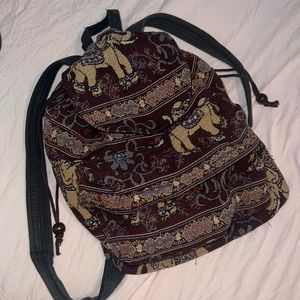 Boho Elephant Knit Backpack